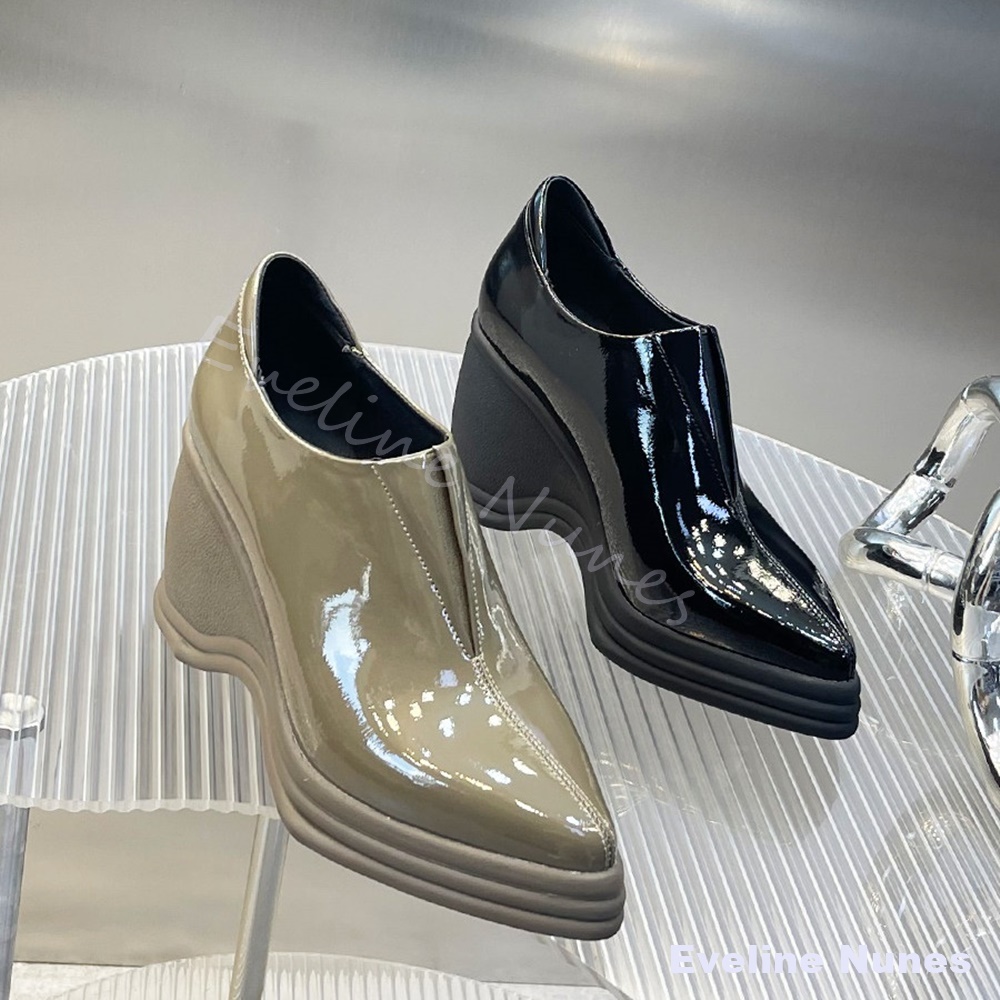 Street Fashion Y2K - Scarpe con zeppa a punta a