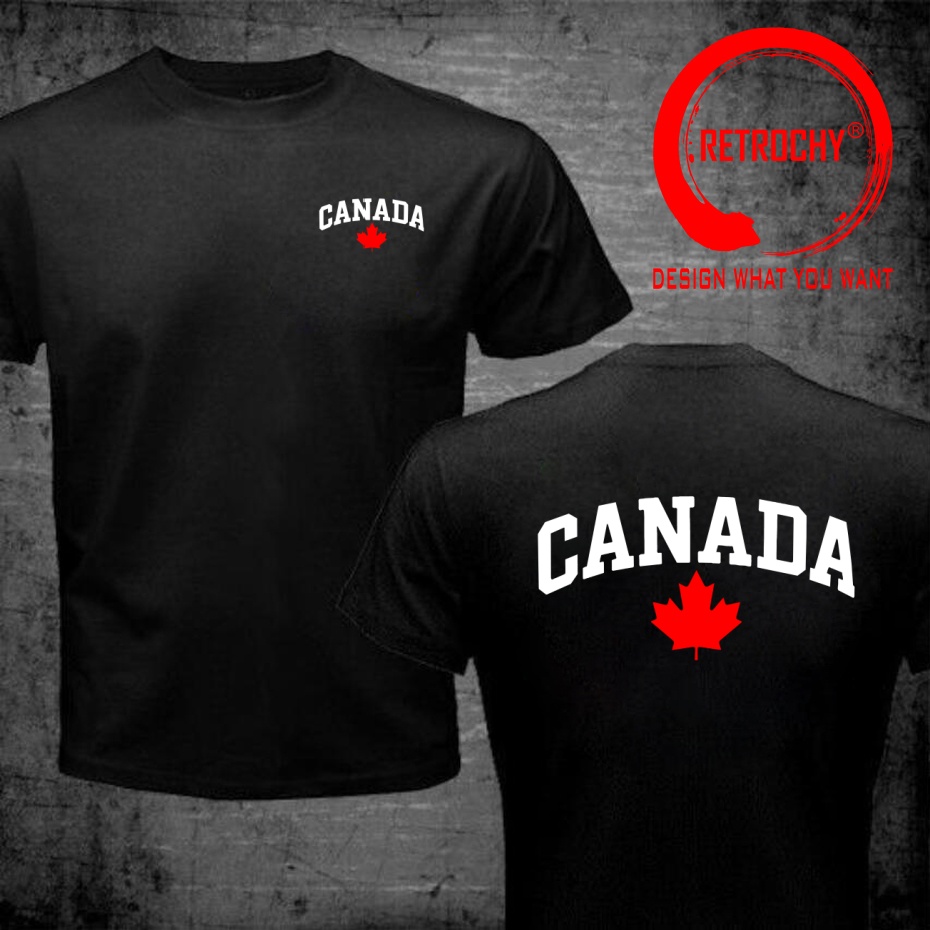 Street Fashion Canada - Maglietta con stampa lettere Canada dal