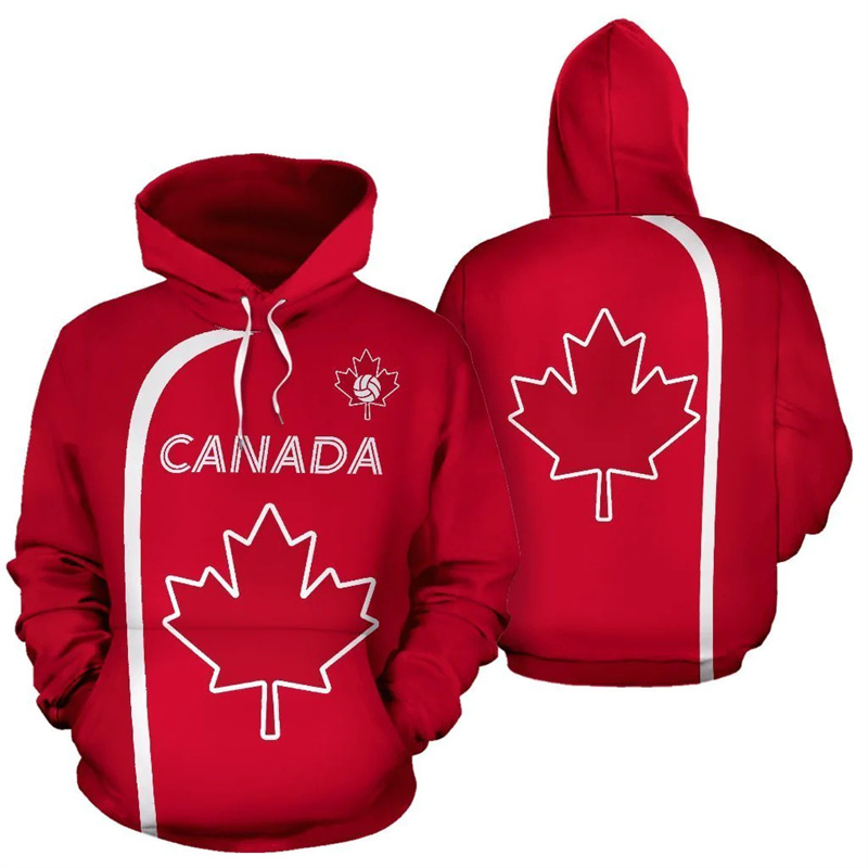 Street Fashion Canada - Canada felpa con cappuccio foglia d'acero