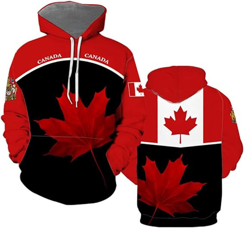 Street Fashion Canada - Canada Felpa con cappuccio Maple Leaf