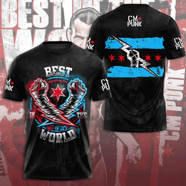 Street Fashion For Short Guys - T-shirt CM Punk con stampa 3D