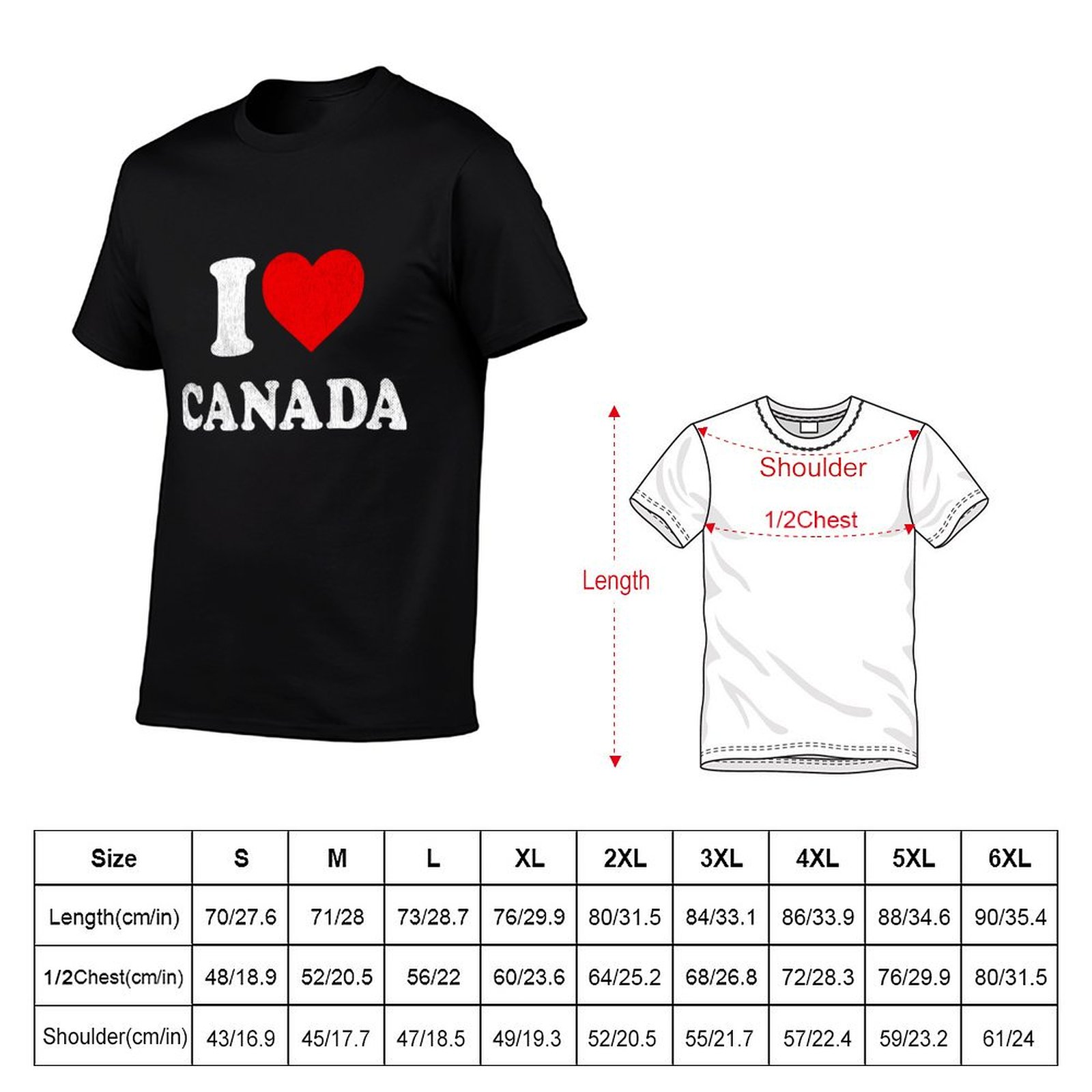 Maglietta I Love Canada, souve - Street Fashion Canada recensione e prezzo